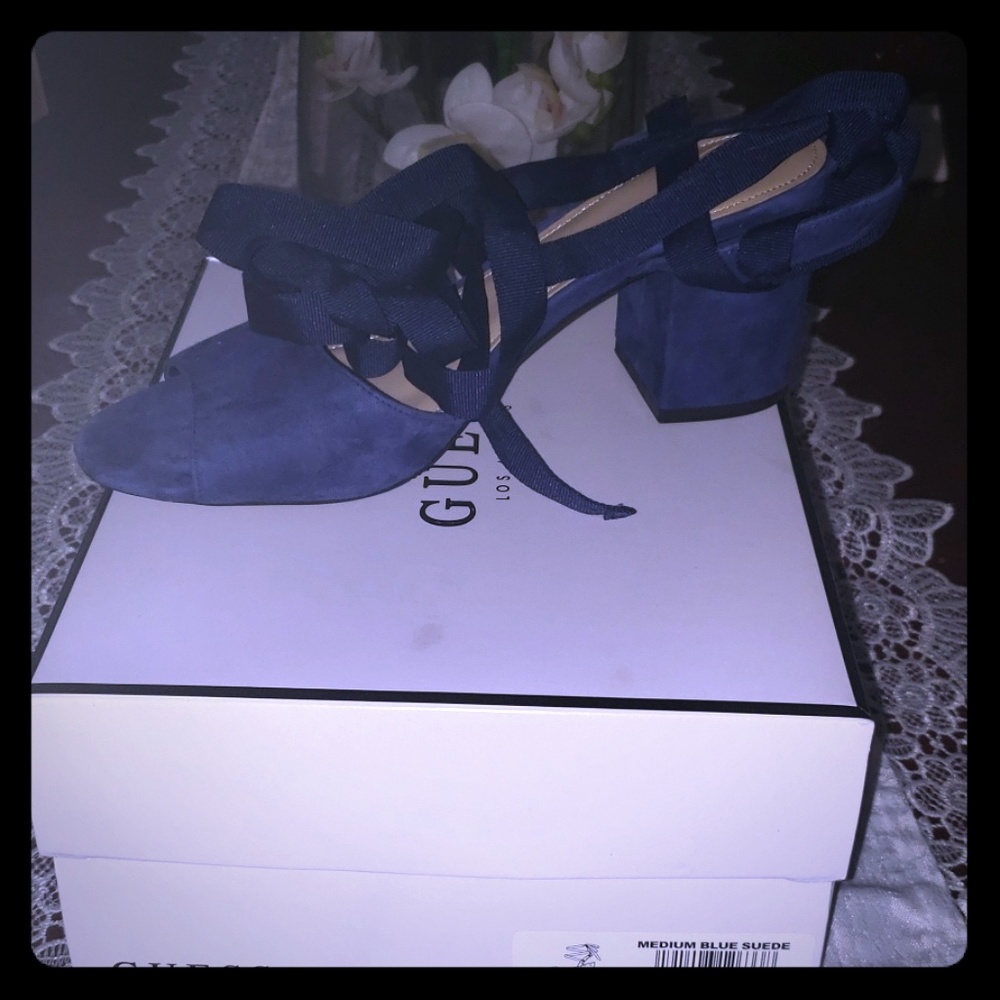 Medium blue suede. Nana3 7.5 heel